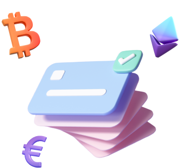 crypto logos and cards picture